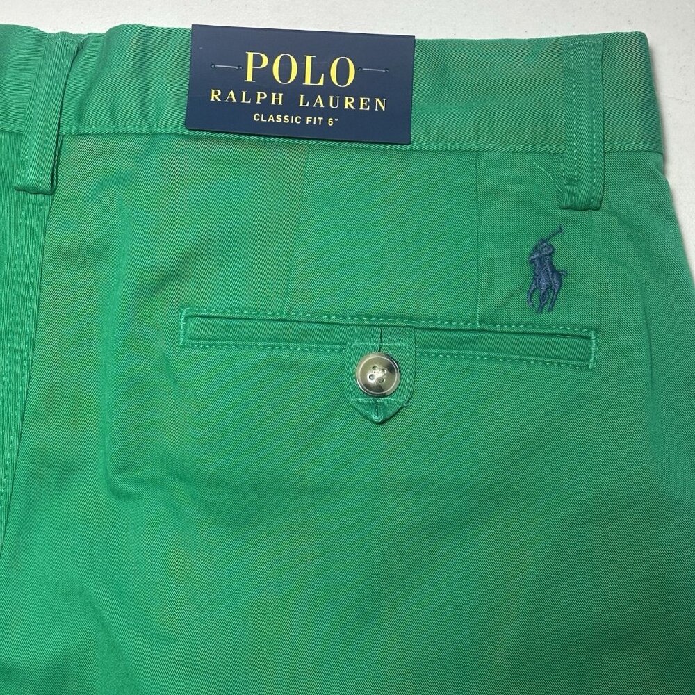 Polo Ralph Lauren Mens Size 36 Billiard Green Classic Fit 6" Stretch Chino Short - Picture 5 of 11